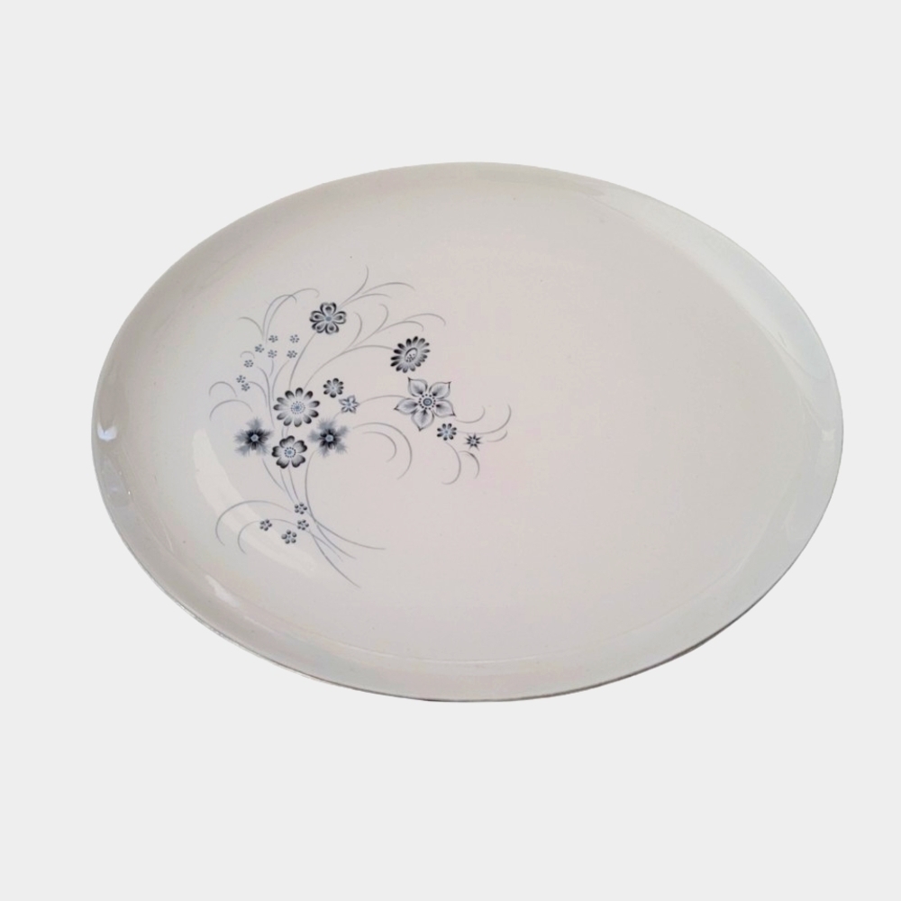 Vintage MCM Taylor Smith Taylor Versatile Silver Mist with Platinum Trim Platter